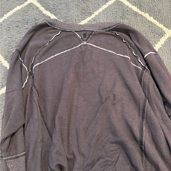 Free People Sun Seeker Sweatshirt Gray - Picture 8 of 8